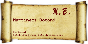 Martinecz Botond névjegykártya