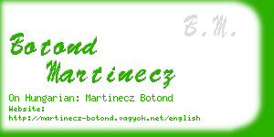 botond martinecz business card